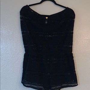 Victoria secret black lace romper